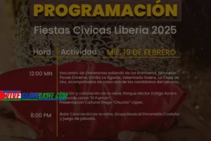 Parque Héctor Zúñiga Rovira durante las Fiestas Cívicas de Liberia 2025