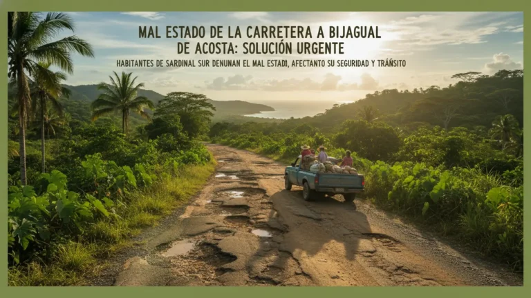 Mal estado de la carretera a Bijagual de Acosta: solución urgente