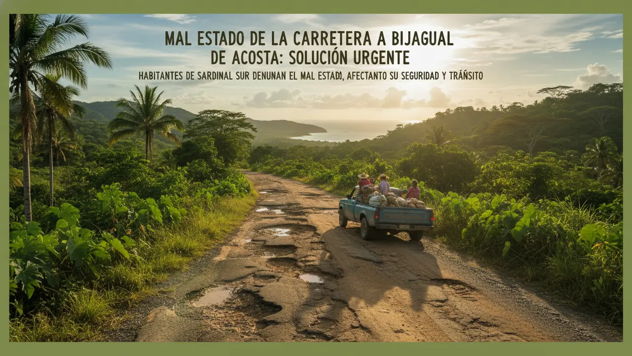 Mal estado de la carretera a Bijagual de Acosta: solución urgente