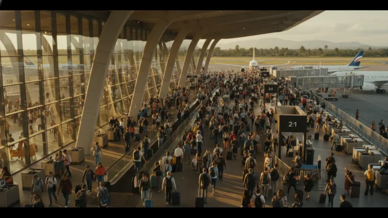 Récord de pasajeros en aeropuerto Guanacaste sorprende a turistas