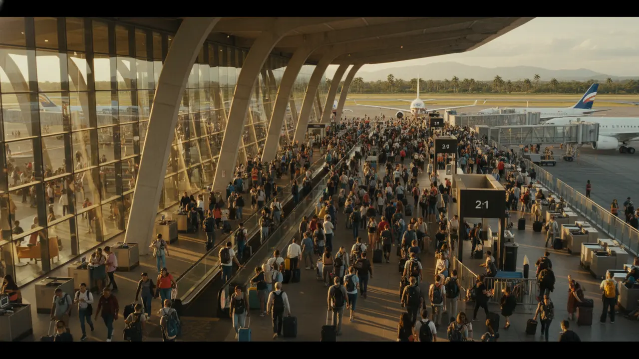 Récord de pasajeros en aeropuerto Guanacaste sorprende a turistas