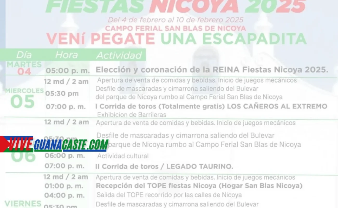 Fiestas de Nicoya 2025 en el Campo Ferial San Blas